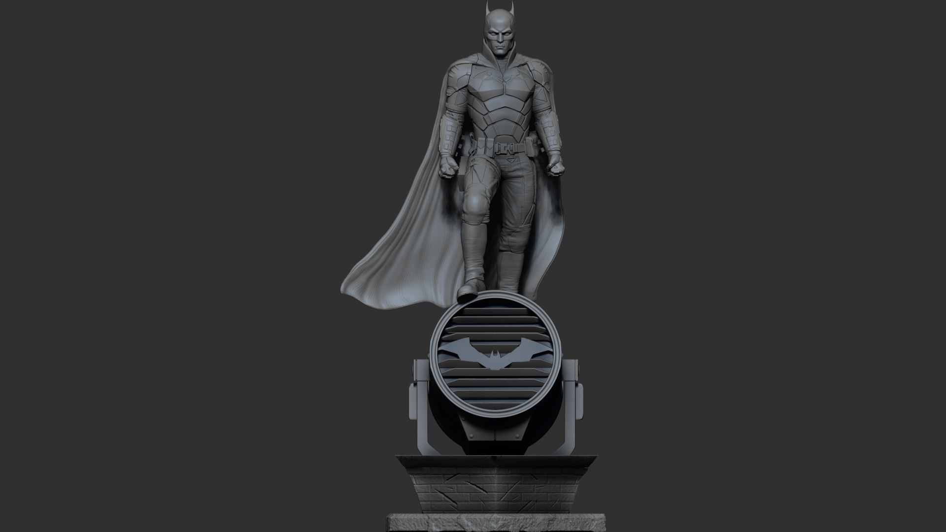 The Batman 2022 on batsignal 3D print model_2