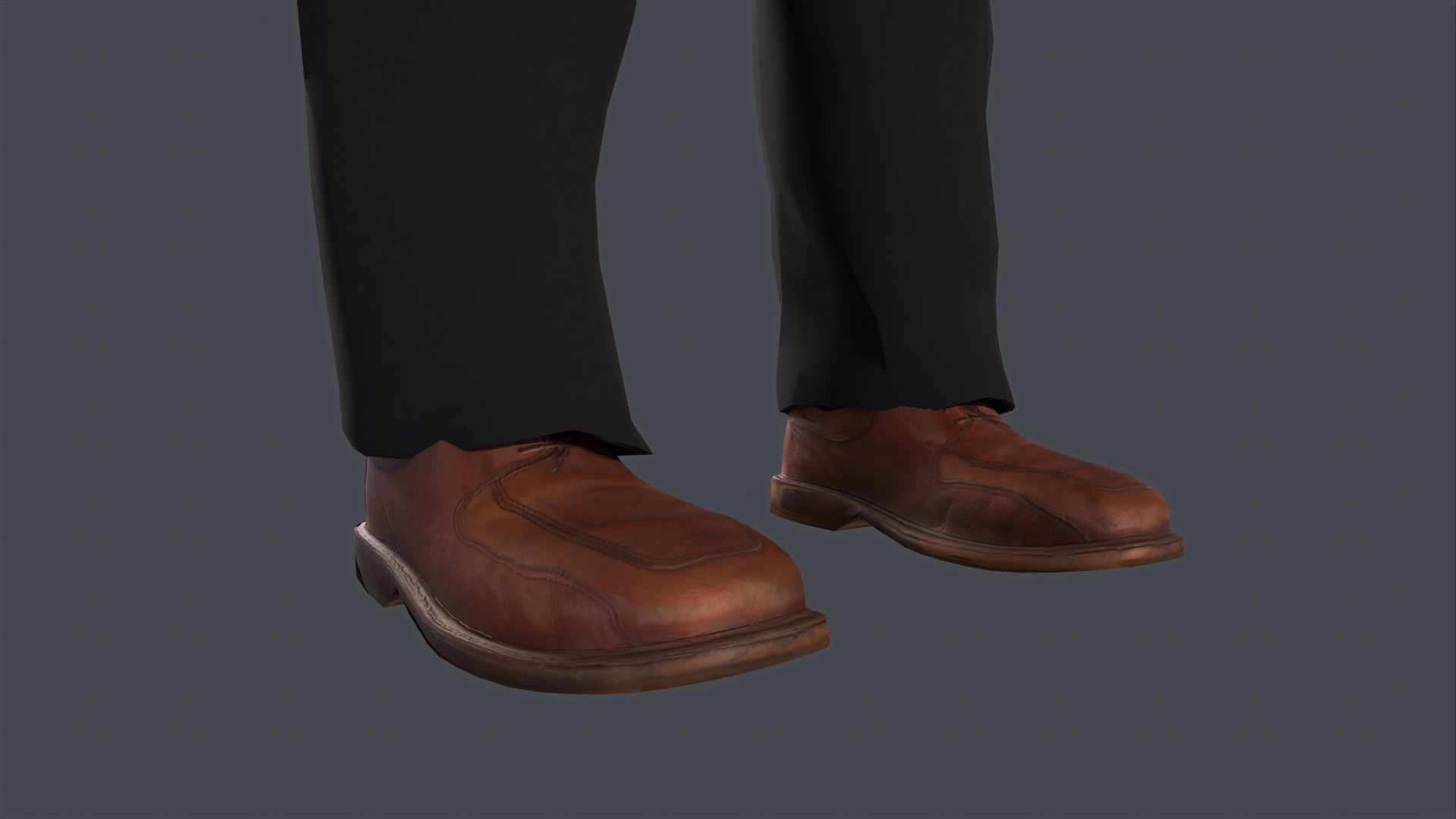 Old Classic Man Low Poly Game Ready Low-poly 3D model_21