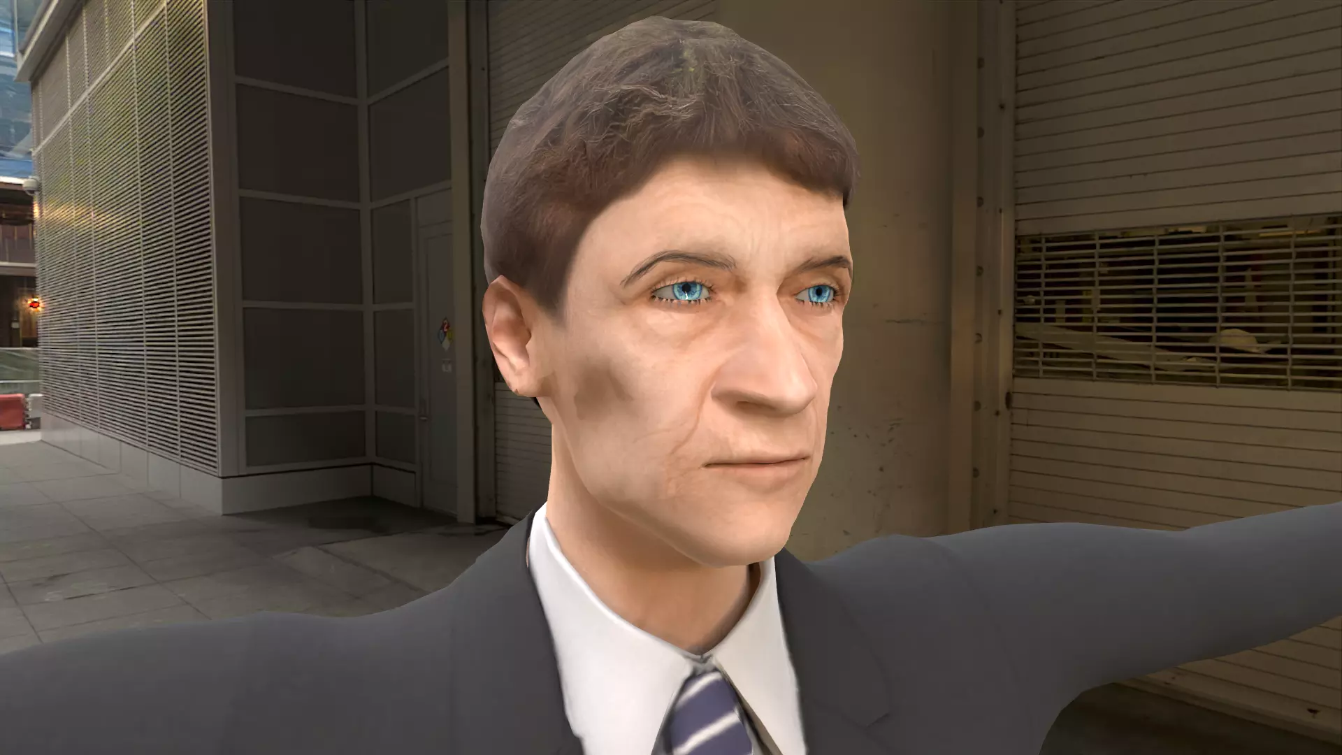 Old Classic Man Low Poly Game Ready Low-poly 3D model_0