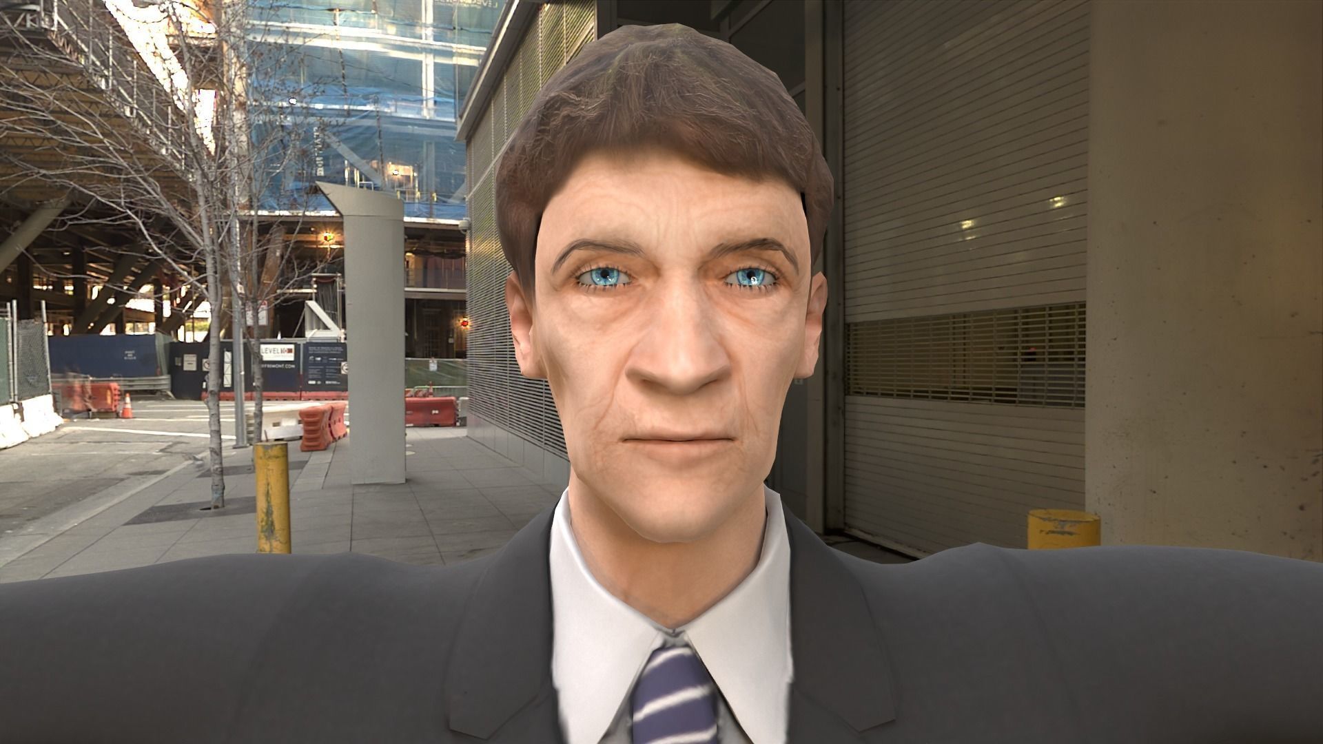 Old Classic Man Low Poly Game Ready Low-poly 3D model_1