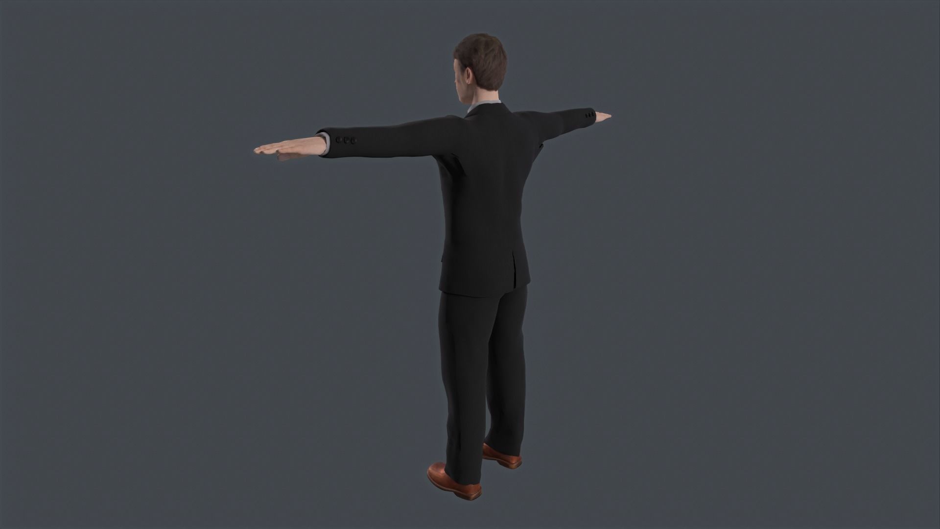 Old Classic Man Low Poly Game Ready Low-poly 3D model_14