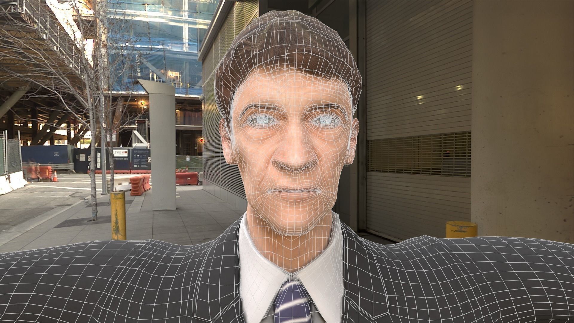 Old Classic Man Low Poly Game Ready Low-poly 3D model_2