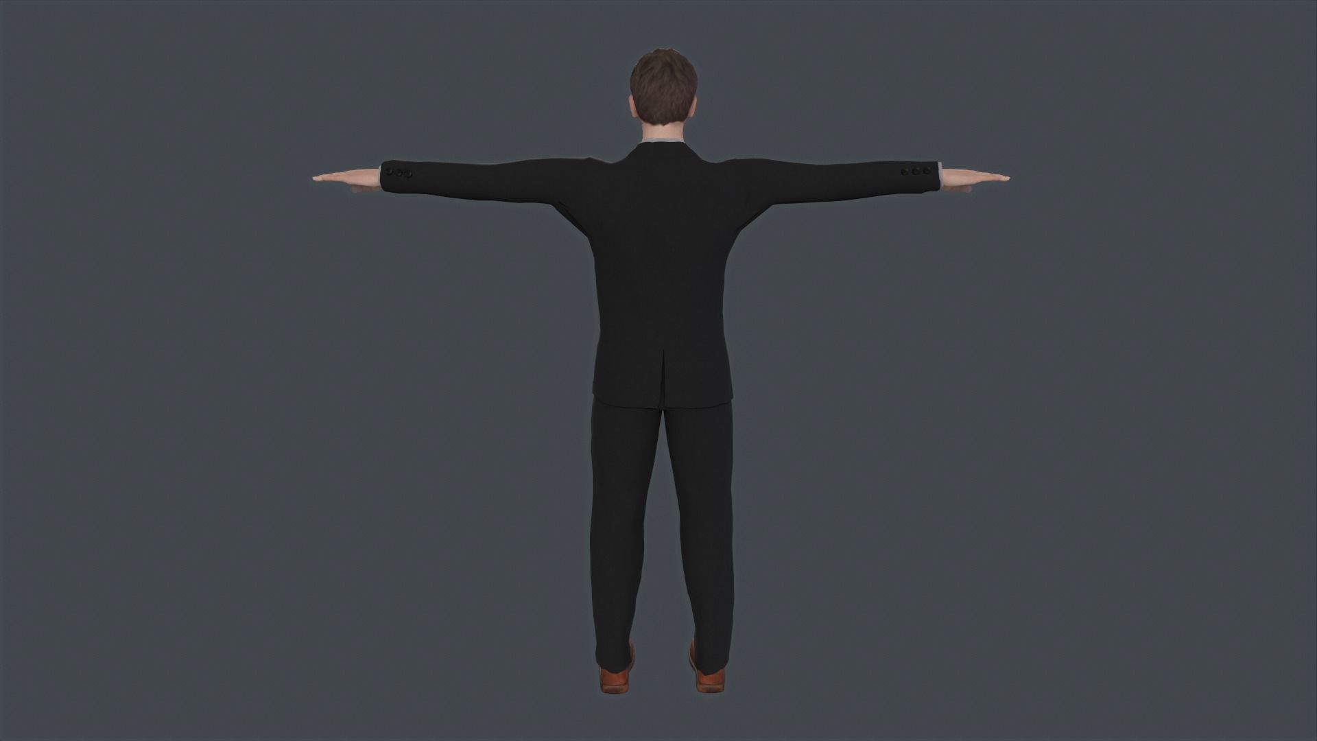 Old Classic Man Low Poly Game Ready Low-poly 3D model_12