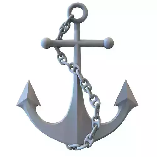 Anchor with naval Chain Pendant