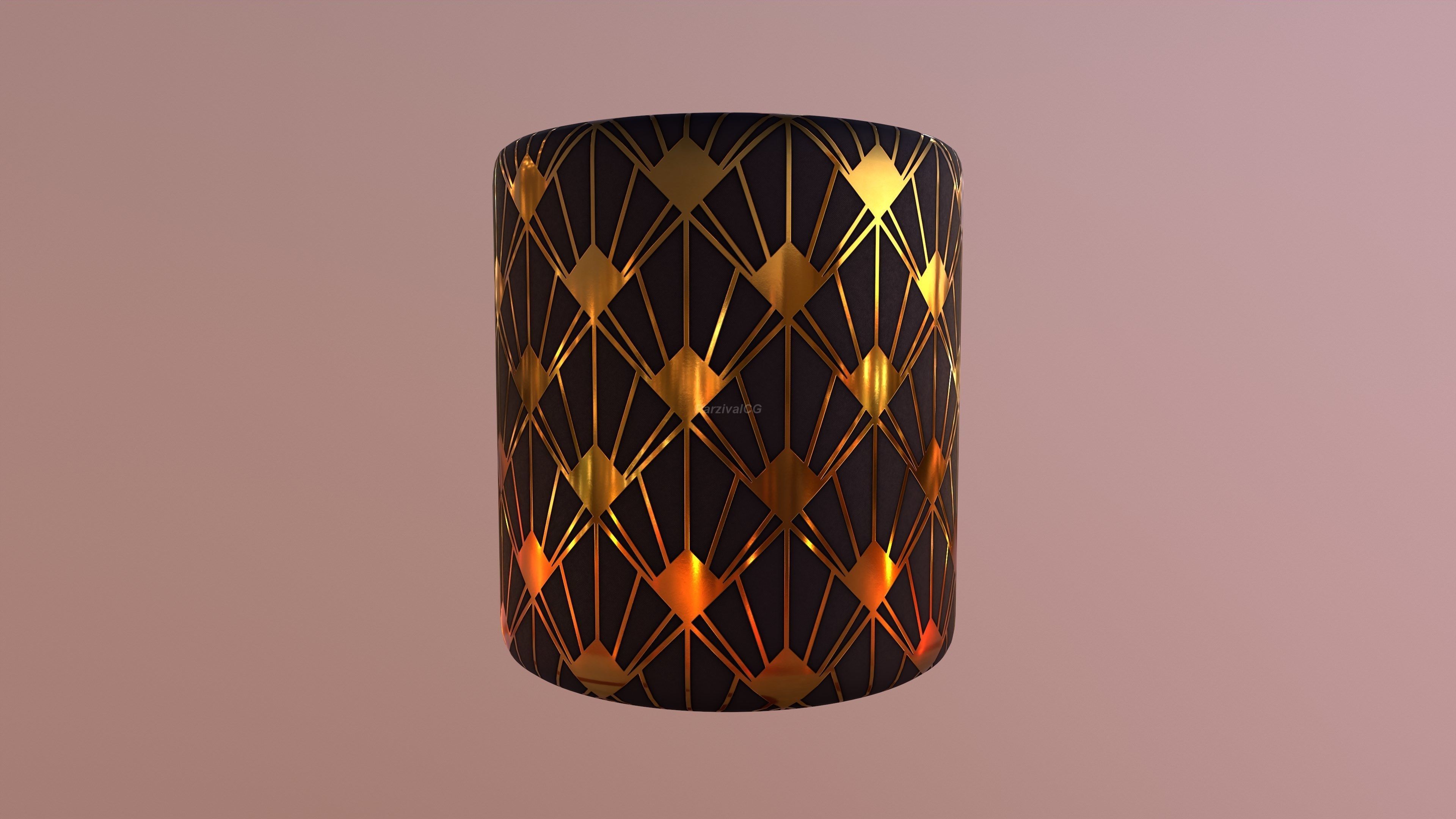 Art Deco Wall PBR Substance Material Texture_7