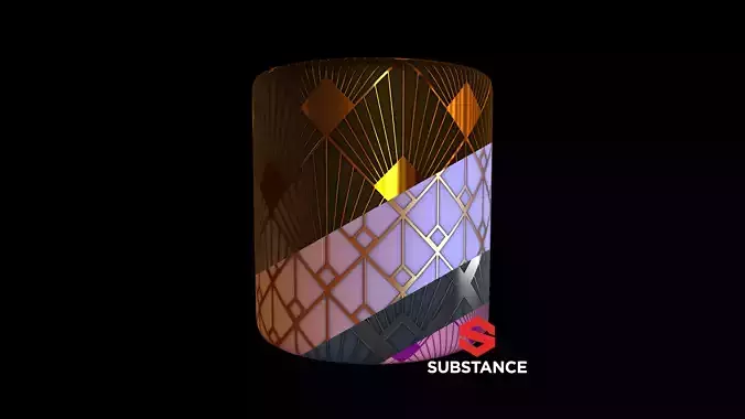 Art Deco Wall PBR Substance Material