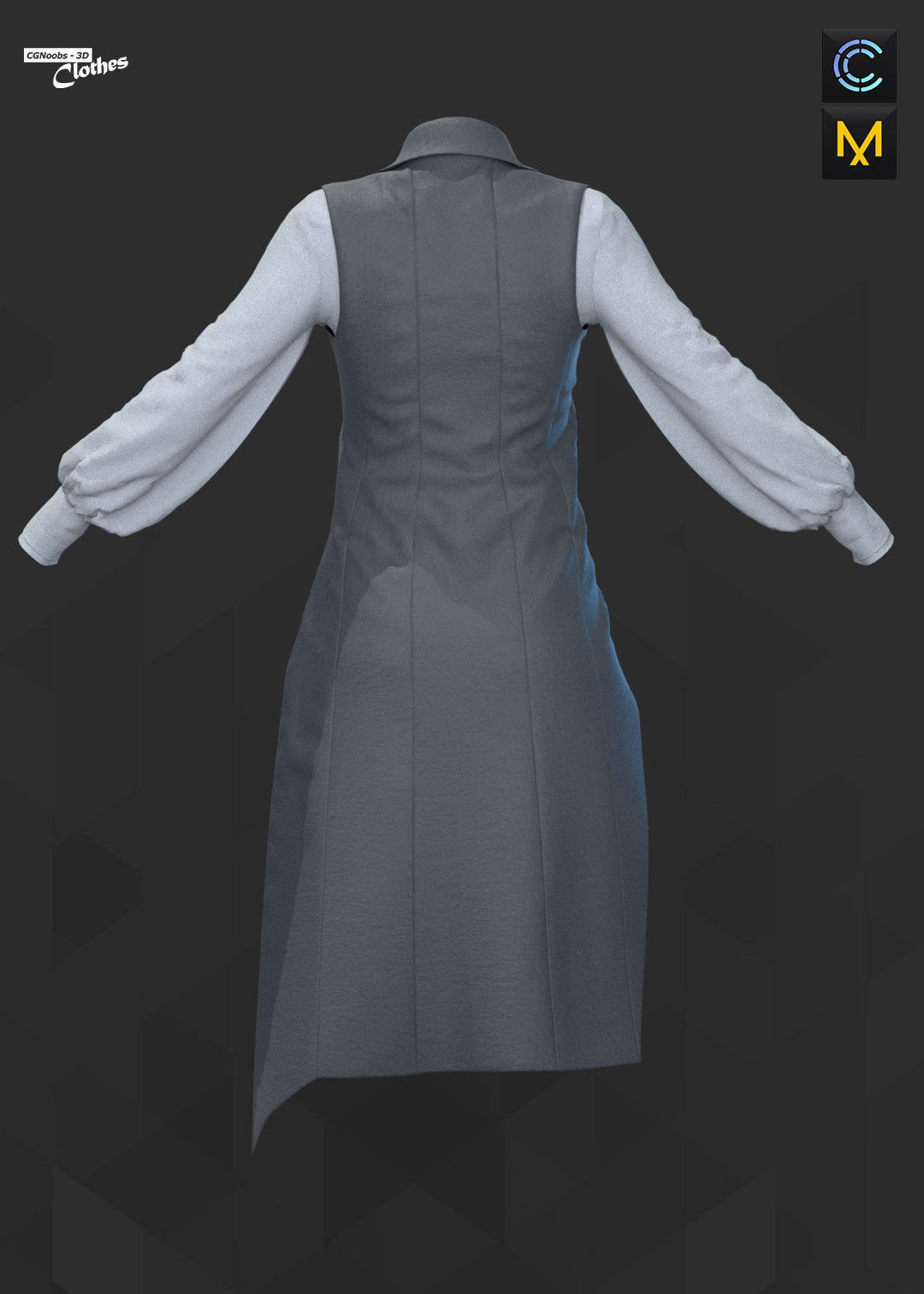 Female Casual Uniform 02 - 77 Marvelous Designer and Clo3D 3D model_11
