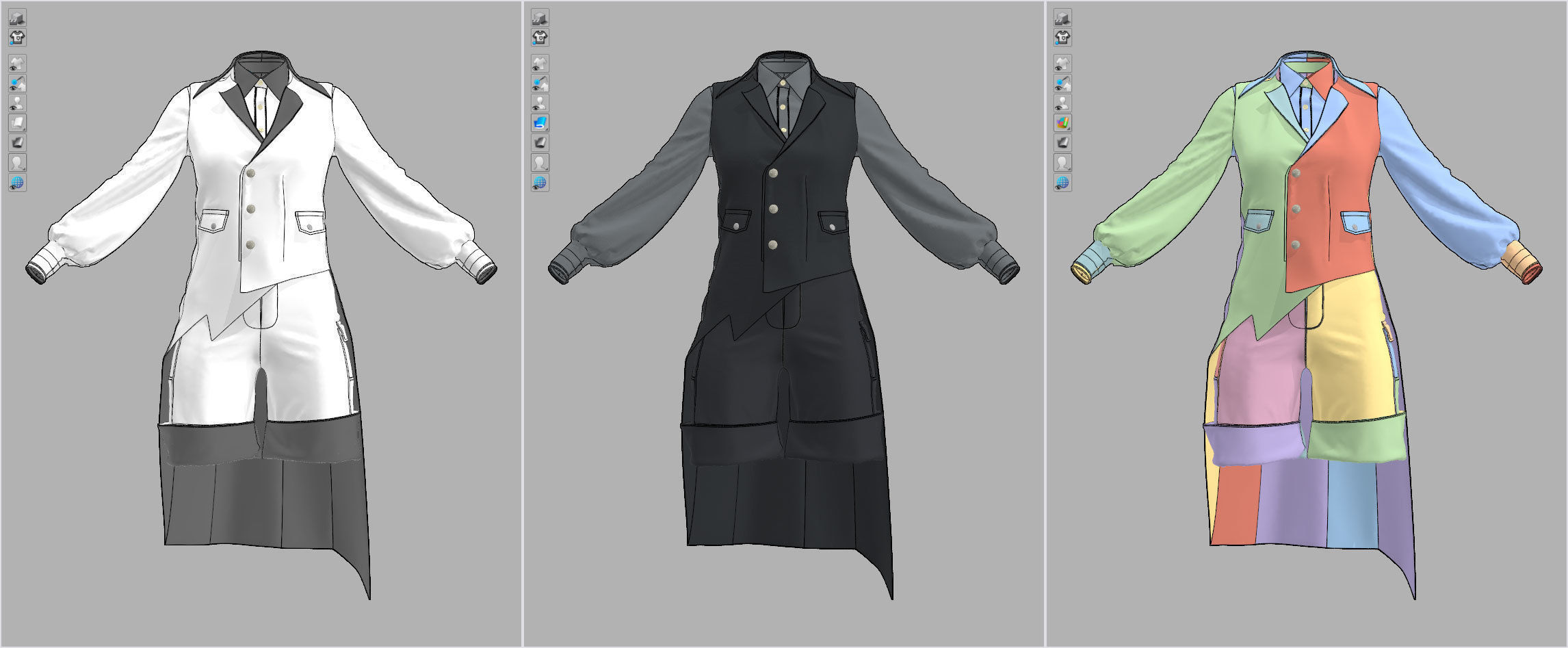 Female Casual Uniform 02 - 77 Marvelous Designer and Clo3D 3D model_1