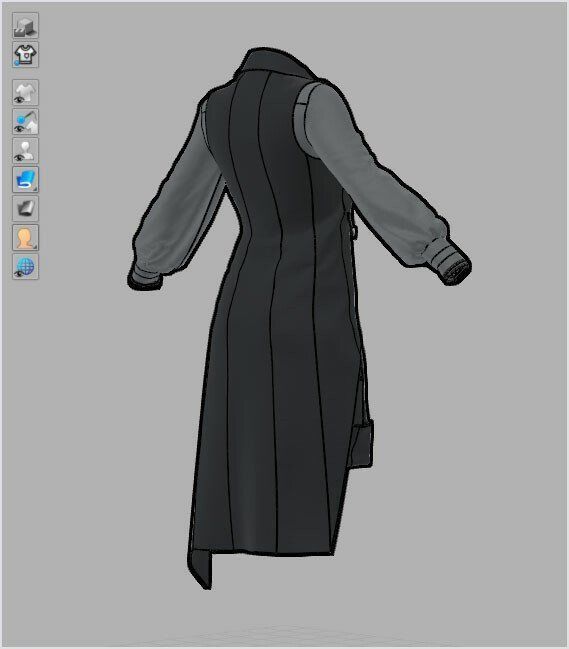 Female Casual Uniform 02 - 77 Marvelous Designer and Clo3D 3D model_5