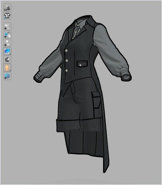 Female Casual Uniform 02 - 77 Marvelous Designer and Clo3D 3D model_3