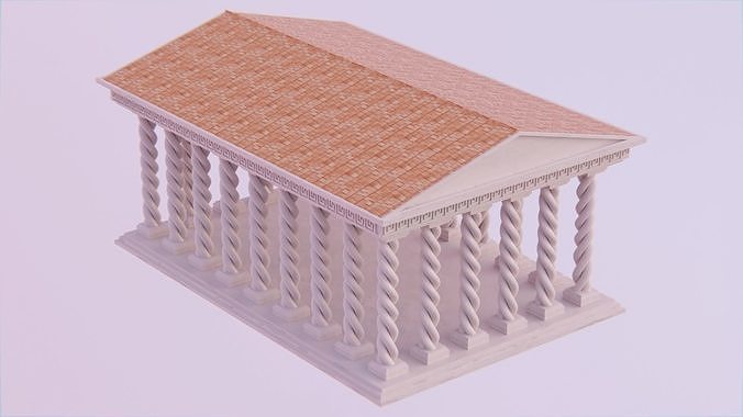 Greek Temple Low-poly 3D model