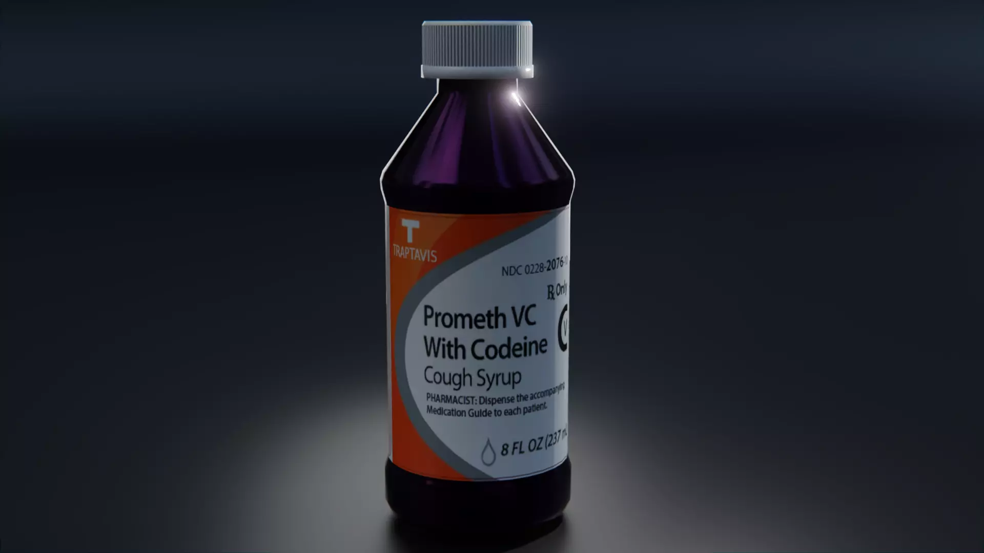 Lean Bottle Low-poly 3D model_0