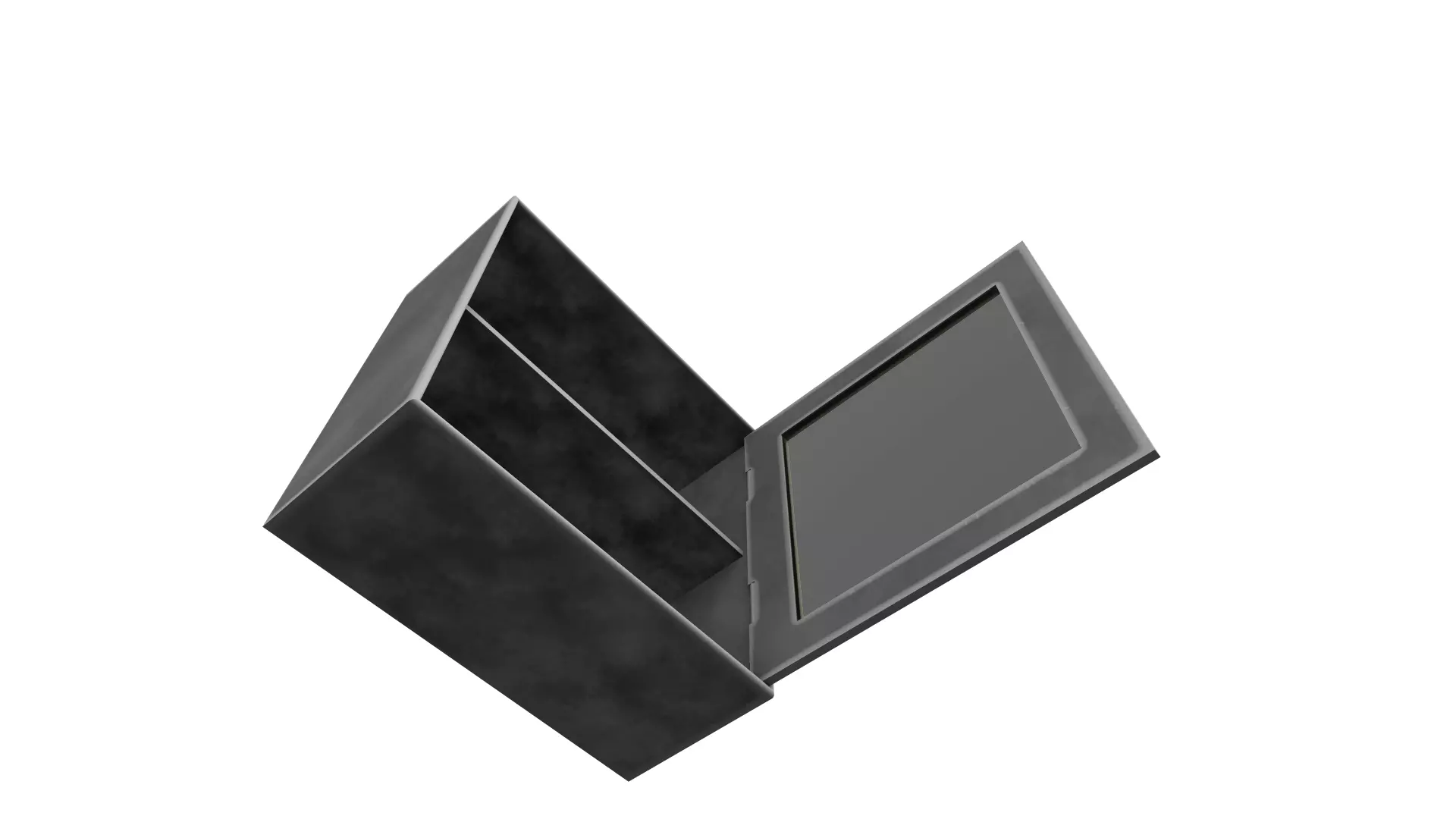 Cabinet empty Low-poly 3D model_0