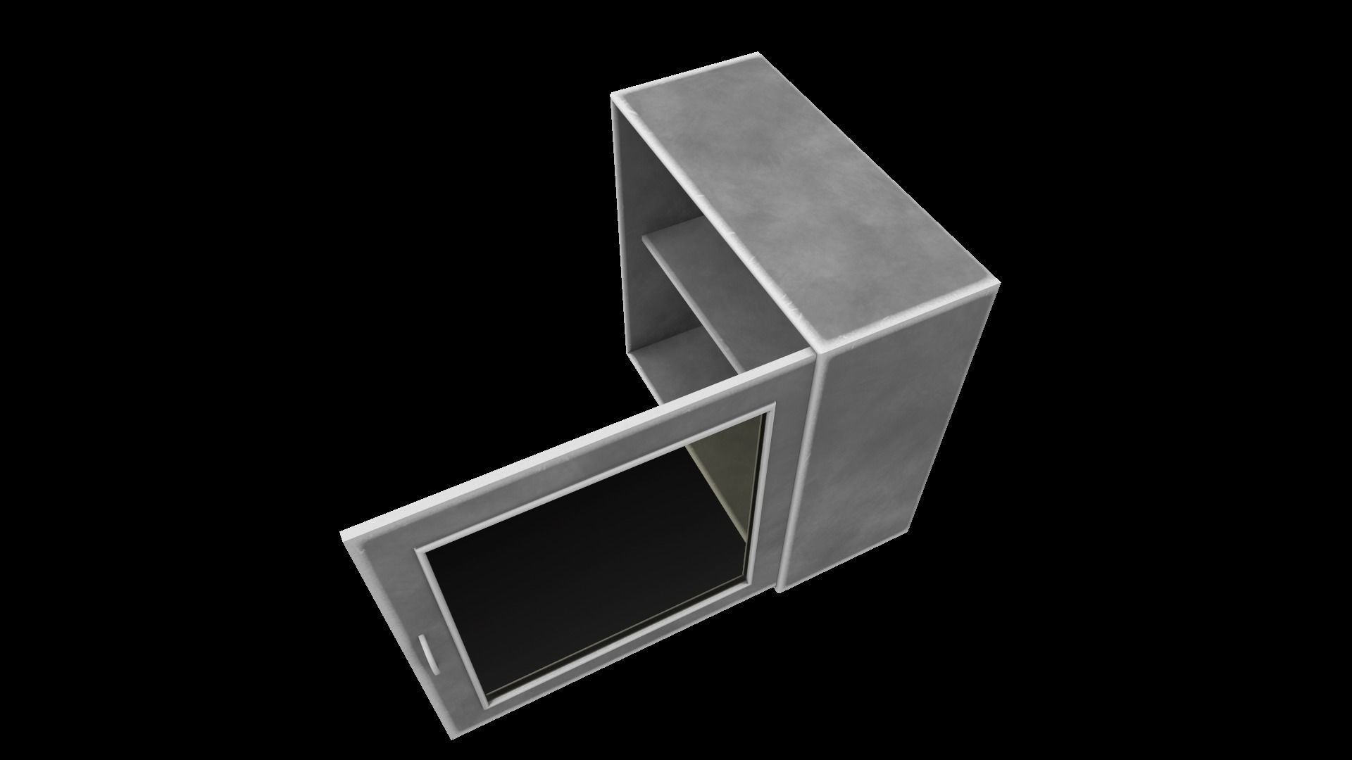 Cabinet empty Low-poly 3D model_4
