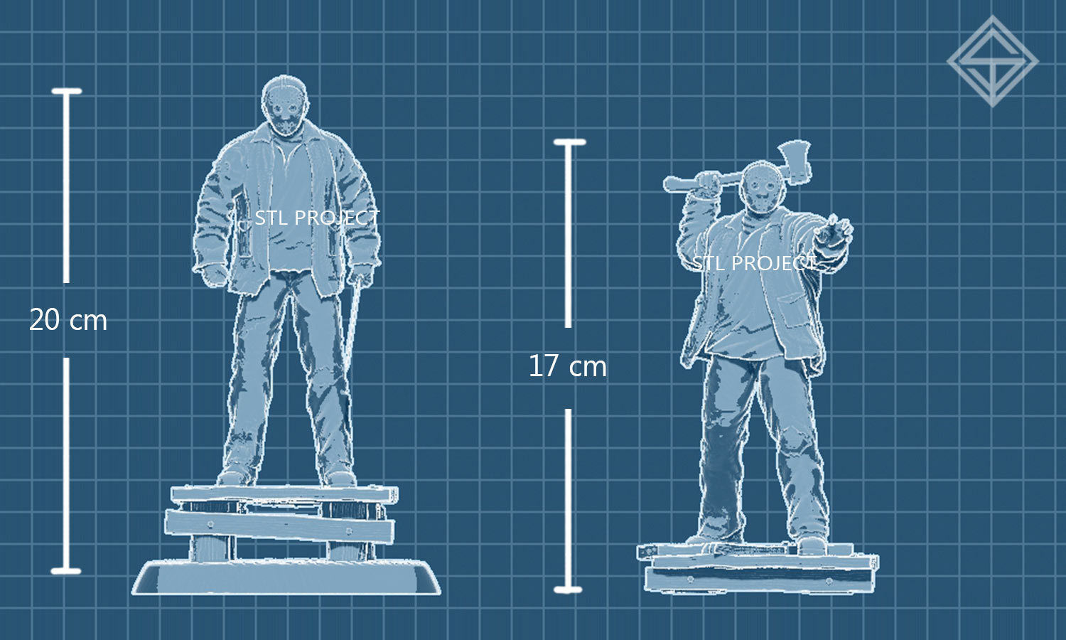 Jason friday person action figure 3D print model_6