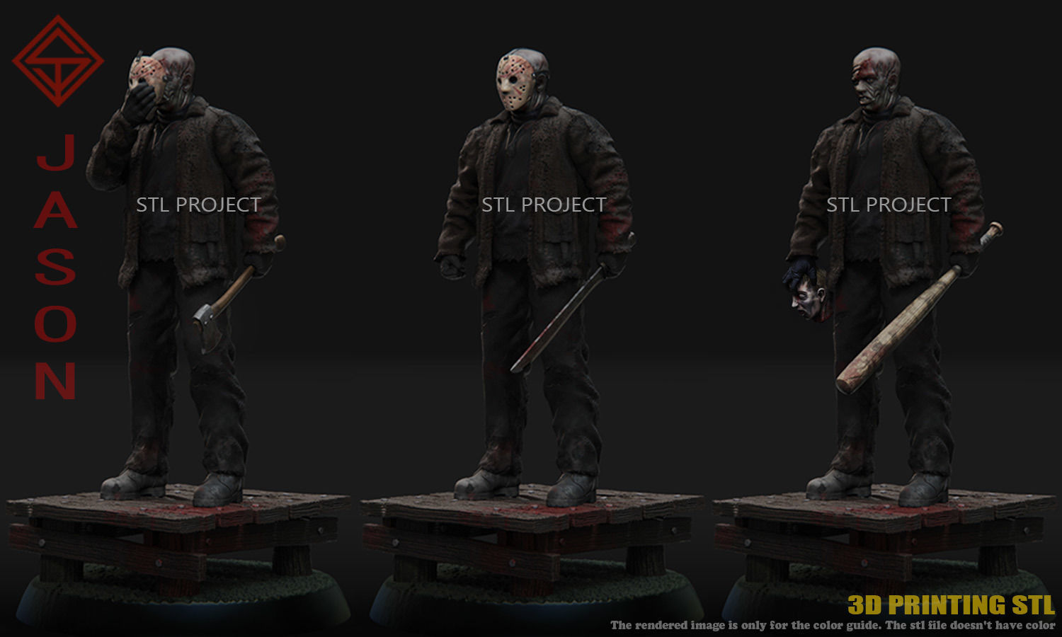 Jason friday person action figure 3D print model_1