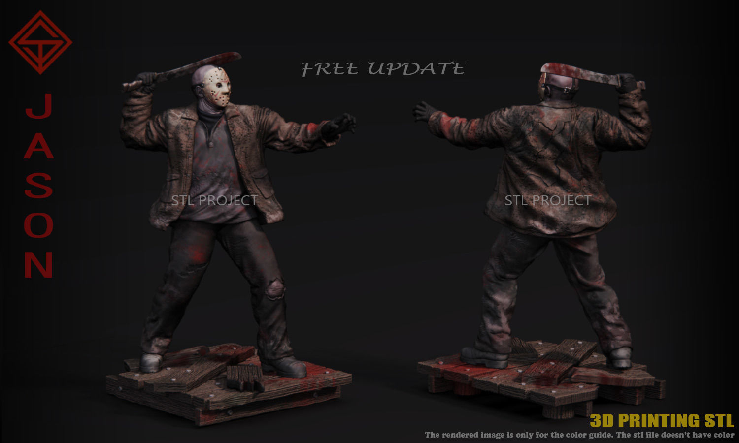 Jason friday person action figure 3D print model_2