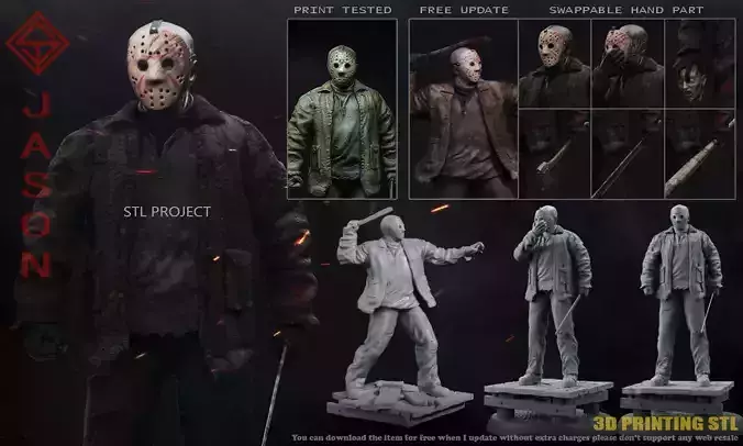 Jason friday person action figure 3D print model