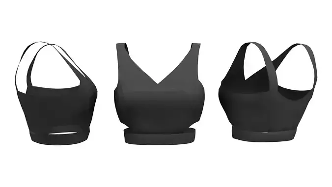 Female Strap Top V1 Low-poly 3D model Female Strap Top V1 Low-poly 3D model