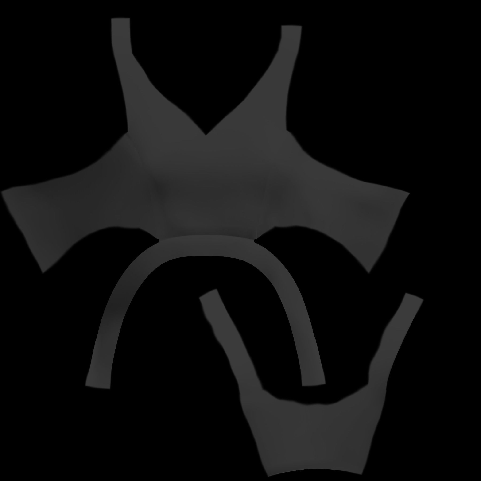 Female Strap Top V1 Low-poly 3D model_6