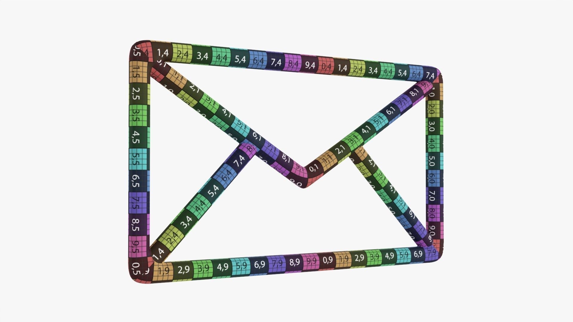 Mail symbol  3D model_6