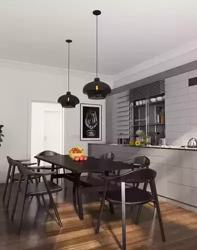 Kitchen Cum Living complete scene 