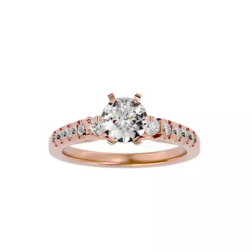 Solitaire wedding engagement ring with 360 view animation