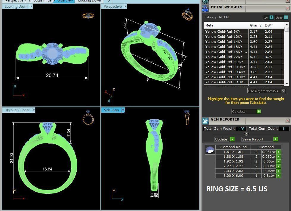 Solitaire wedding engagement ring with 360 view animation 3D print model_4