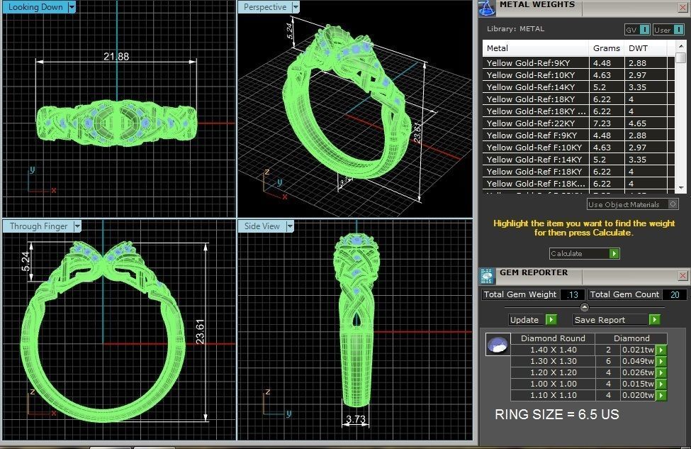 Solitaire wedding engagement ring with 360 view animation 3D print model_4