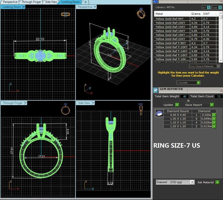 Solitaire wedding engagement ring with 360 view animation 3D print model_4