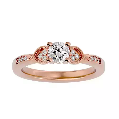 Solitaire wedding engagement ring with 360 view animation