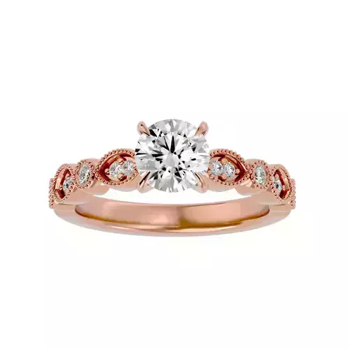 Solitaire wedding engagement ring with 360 view animation