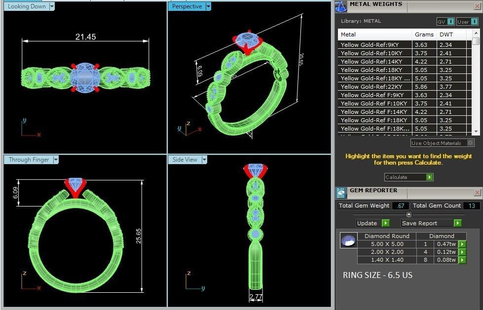Solitaire wedding engagement ring with 360 view animation 3D print model_4
