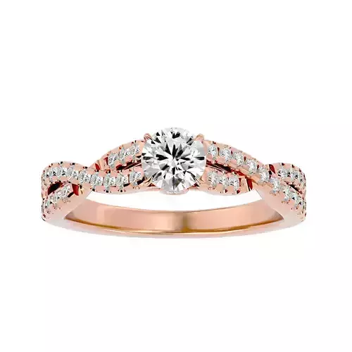 Solitaire wedding engagement ring with 360 view animation