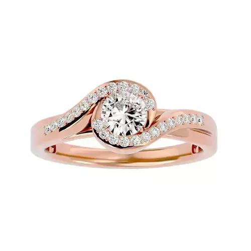 Solitaire wedding engagement ring with 360 view animation