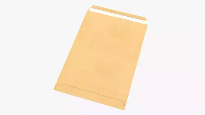 Envelope mockup 01 open 3D model