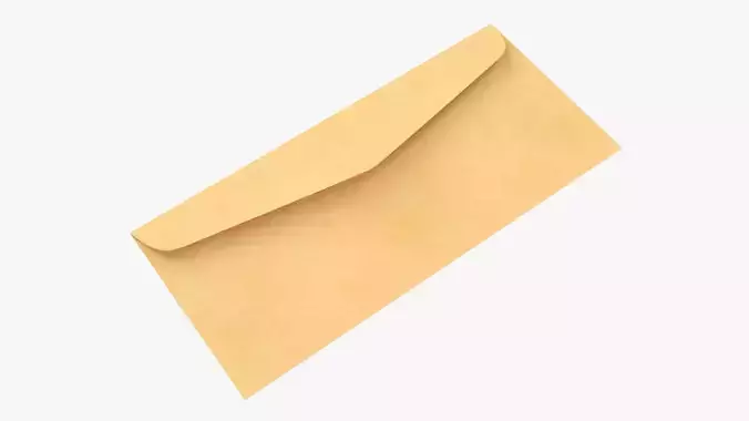 Envelope mockup 02 3D model