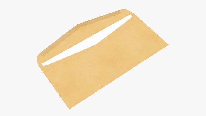 Envelope mockup 02 open 3D model