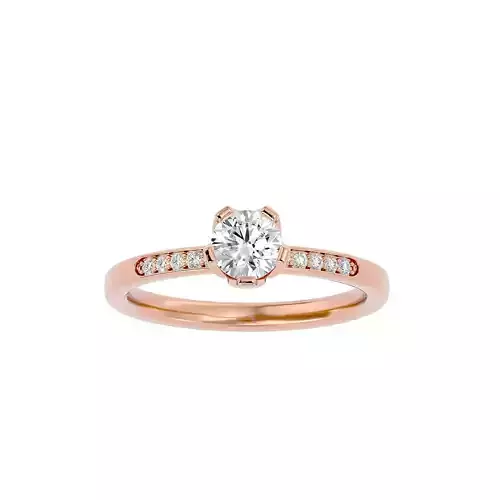 Solitaire wedding engagement ring with 360 view animation