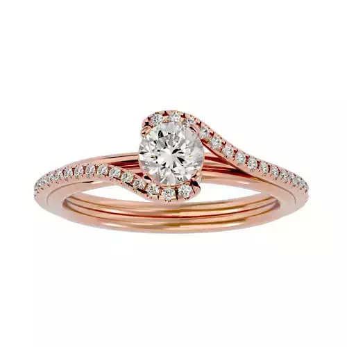 Solitaire wedding engagement ring with 360 view animation