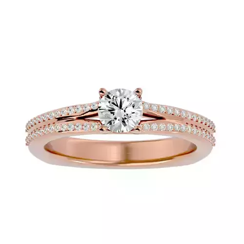 Solitaire wedding engagement ring with 360 view animation