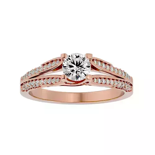 Solitaire wedding engagement ring with 360 view animation