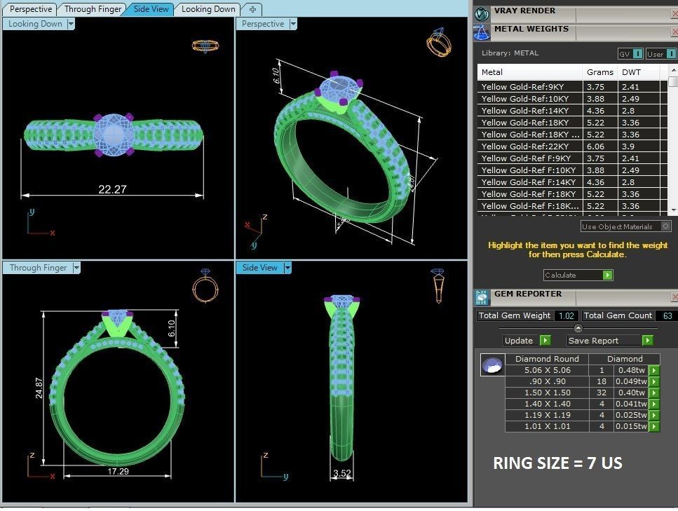 Solitaire wedding engagement ring with 360 view animation 3D print model_4