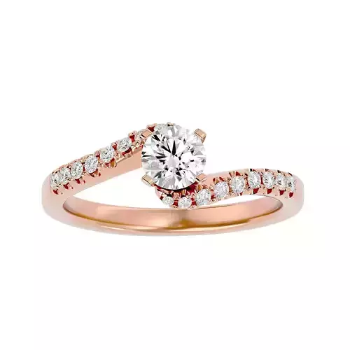 Solitaire wedding engagement ring with 360 view animation