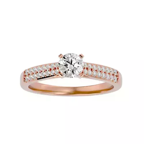 Solitaire wedding engagement ring with 360 view animation