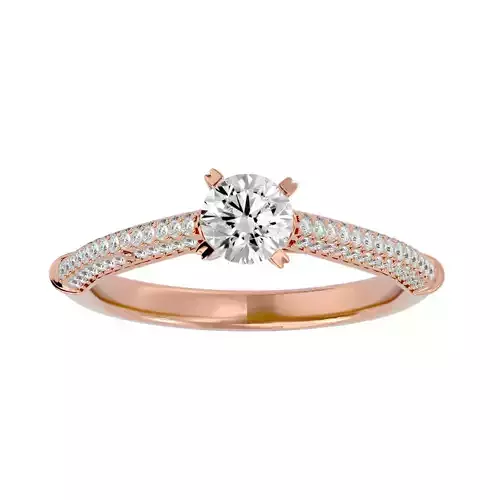 Solitaire wedding engagement ring with 360 view animation