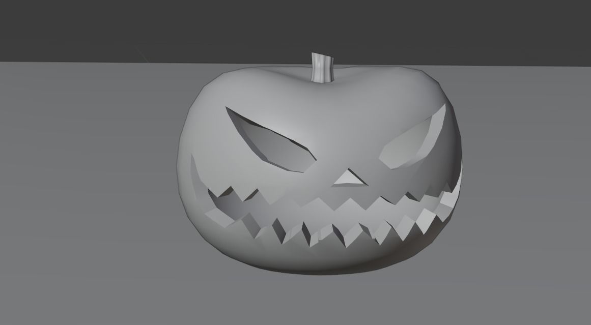Halloween Pumpkin Low-poly 3D model_4