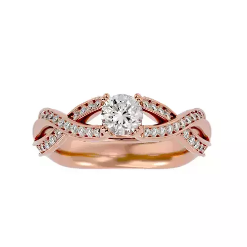 Solitaire wedding engagement ring with 360 view animation