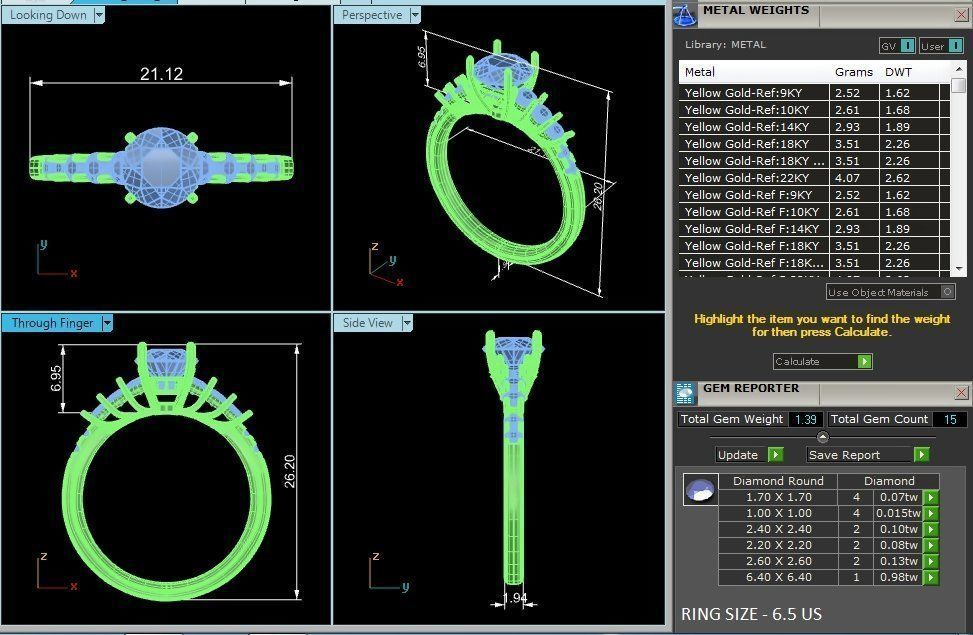 Solitaire wedding engagement ring with 360 view animation 3D print model_13