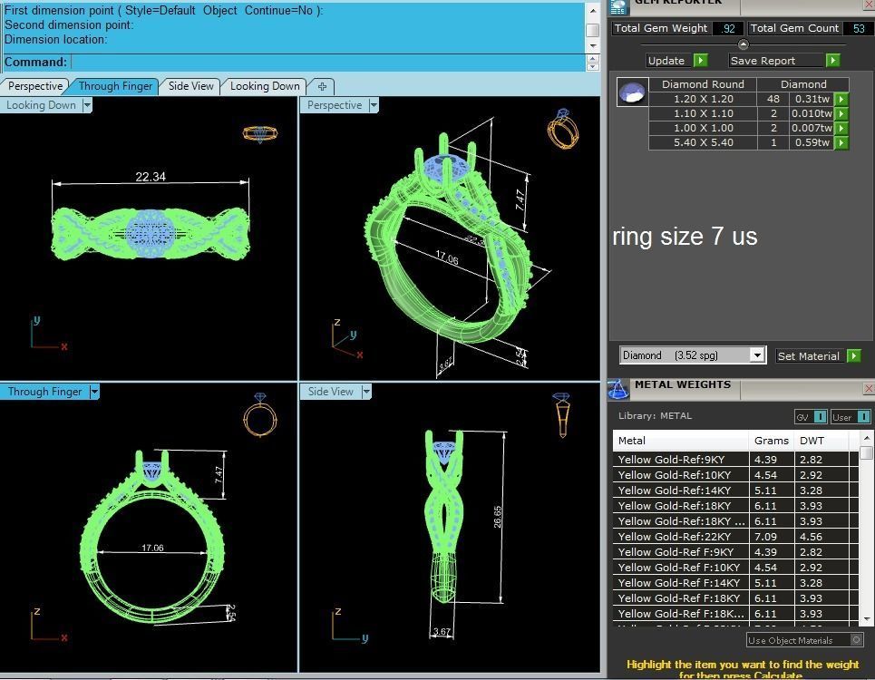 Solitaire wedding engagement ring with 360 view animation 3D print model_5